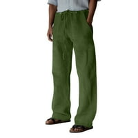 Muške Casual Pune dužine Pune dužine hlače sa srednjim strukom džep hlače Na vezanje hlače za muškarce