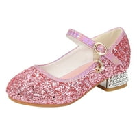 Djevojke sandale veličine haljine pumpe Slitter šljokice princeza niske potpetice zabave plesne cipele rhinestone