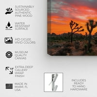 Wynwood Studio priroda i pejzažni zidni umjetnički platno otisci 'Joshua Tree' pustinjski pejzaži - narančasti,