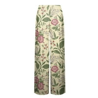 Ljetne ženske casual hlače širokih nogavica visokog struka poslovne casual hlače za posao široke lepršave Palazzo