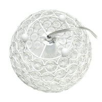 5. 8 moderna Metalna kristalna okrugla sfera 5. Stolna svjetiljka za dnevnu sobu, bijela