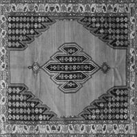 Tradicionalni tepisi u sivoj boji, kvadratni 5 stopa