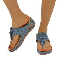 Japanke-sandale za žene sa supinatorom za udobno hodanje ljetne sandale na klin s funkcijom masaže cipele na platformi