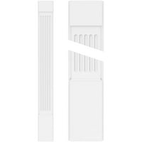 4 W 90 H 2 p Fluted PVC pilaster w Standard Capital & Base