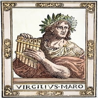 Virgil. Nwoodcut iz izdanja njegovog Aeneida objavljenog 1532. u Veneciji. Ispis plakata