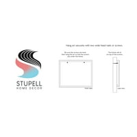 Stupell Industries Voda nadahnuta plava siva ombre apstraktna linija slikanje uokvirene umjetničke print zidne