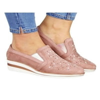 Colisha ženske casual cipele platforma za hodanje cipela klinci dame prozračne loafers skliznu na ružičastu 4.5