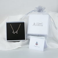 Anavia Zodiac ogrlica Birthle Pokloni za djevojku - kristalna ogrlica od nehrđajućeg čelika - Zodiak Slaki nakit