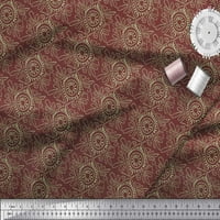 Crvena pamučna tkanina od vela od tkanine blokira tkaninu s otiskom širine dvorišta