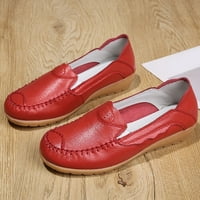 Ženske prozračne cipele Na vezanje, Ležerne ravne cipele u crvenoj boji