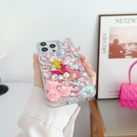 Futrola za iPhone Pro, 3D Sparkle Diamond Butterfly Flower Slitter za djevojčice Žene luksuzne stilske šok-a protiv