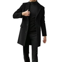 Muška jakna s jaknom teška zima puna jakni za muškarce crne xl
