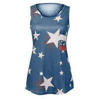 Ženski prsluk bez rukava Patriotske pruge Star američka zastava Print Spremnik Top Conped Top Womens odjeće vrhovi