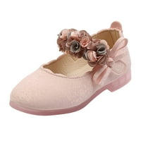Kožne dječje sandale s cvjetnim uzorkom za djevojčice plesne dječje cipele