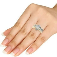 Kreativni obloženi prsten za žene cirkon večernja Godišnjica luksuzni vjenčani prstenovi Božićni ukrasi