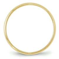Polukružni prsten od žutog zlata od 10 karata, veličine 10