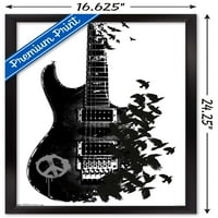 Plakat na zidu gitara svijeta izrađena od vrana, 14.725 22.375