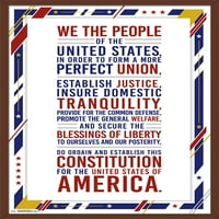 Sjedinjene Američke Države-plakat na zidu s preambulom Ustava, 22.375 34