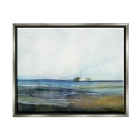 Stupell Abstract Beach Shore Nautički krajolik Sažetak Slikanje sive boje uokvireno umjetničko print zidna umjetnost