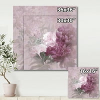 Drevna ružičasta i ljubičasto cvijeće II Slikanje platna umjetnički tisak