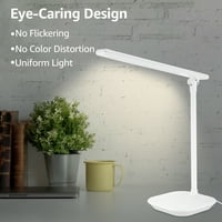 Podesiva LED stolna svjetiljka s priključkom za dom, ured, načini osvjetljenja uredsko svjetlo, bijelo
