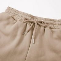 Ženske hlače za trčanje s elastičnim pojasom s kravatom, Ležerne široke sportske hlače za noge