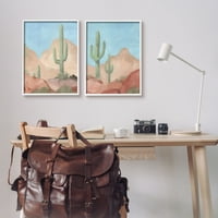 Zapadni krajolik s kaktusima u toploj sunčanoj pustinji 90, dizajn Jacoba Greena