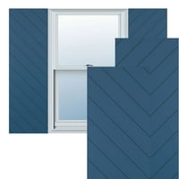Ekena Millwork 15 W 44 H TRUE FIT PVC dijagonalni sloj moderni stil Fiksni montirani roleri, SOJOURN BLUE